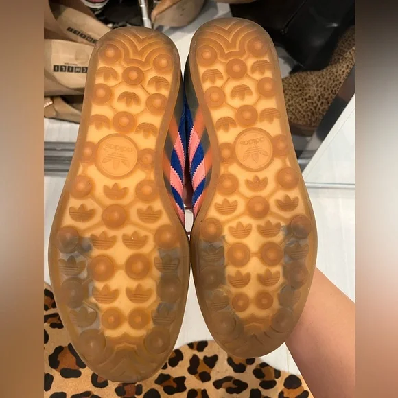 Adidas Gazelle Indoor Women's Shoes - Blue and Pink - Picture 6 of 8